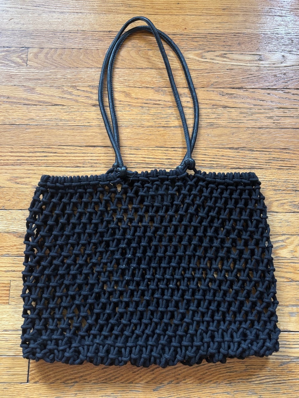 Clare V Sandy Woven Tote in Black - Picture 3 of 6